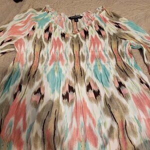 SHARAGANO Smocked & Flowy Top